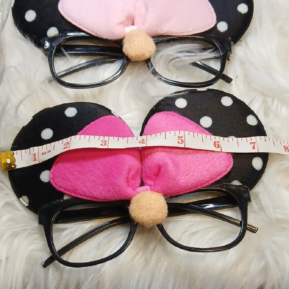 Polka Dot Kids glasses with Red And Pink Bows Set 10